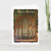 Oude Engelse orgaanKerstkaart Feestdagen Kaart (Voorkant)