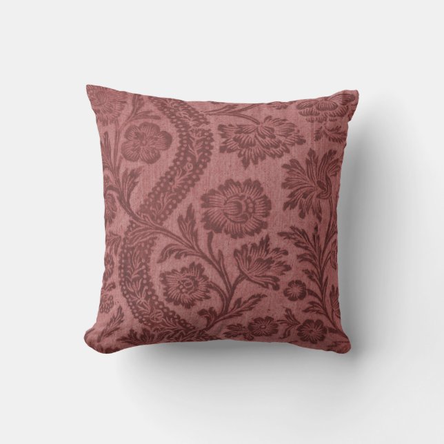Oude Engelse Roos Pattern Pillow Kussen (Voorkant)