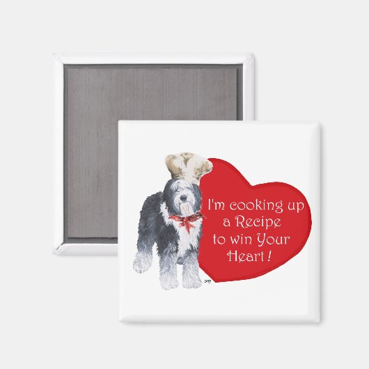 Oude Engelse schaakhond uit de liefde Magneet (Voorkant / Achterkant)