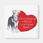 Oude Engelse schaakhond uit de liefde Magneet (Voorkant)