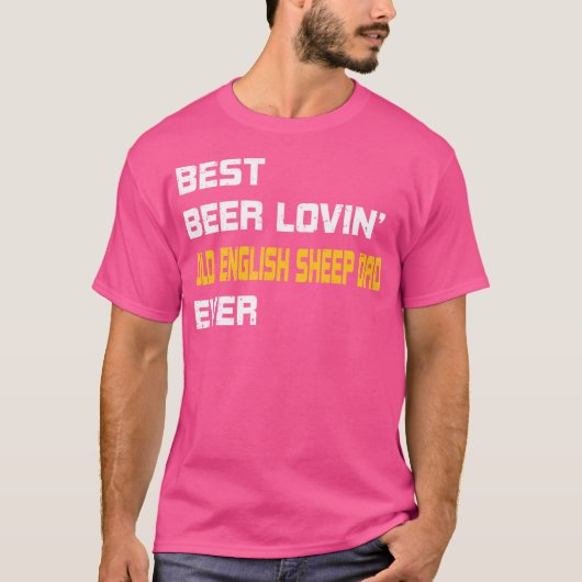 Oude Engelse schaap beste bier van oud Engels ze T-shirt (Voorkant)