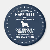 Oude Engelse Sheepdog Adoption Happiness Magneet (Voorkant)