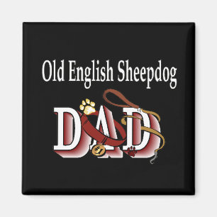oude engelse SHEEPDOG dad Magnet