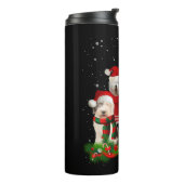 Oude Engelse Sheepdog Dog kersthond - lichtboom Thermosbeker (Gedraaid links)