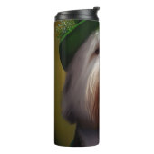 Oude Engelse Sheepdog in St. Patrick's Day Dress Thermosbeker (Gedraaid links)