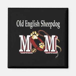 oude engelse SHEEPDOG mama Magnet