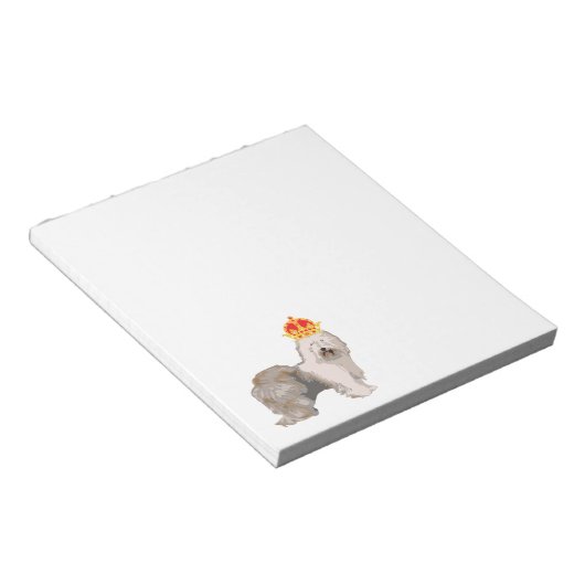 Oude Engelse Sheepdog met kroonnotiepads Notitieblok (Schuin)