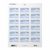 Oude Engelse Sheepdog Puppy op Blue Gingham Etiket (Full Sheet)
