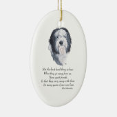 Oude Engelse Sheepdog Rainbow Bridge Keramisch Ornament (Rechts)