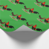 Oude Engelse spelbantams: BB Red Pair Cadeaupapier (Hoek)