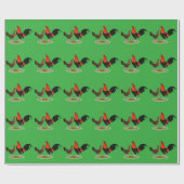 Oude Engelse spelbantams: BB Red Pair Cadeaupapier (Vlak)