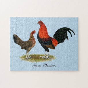 Oude Engelse spelbantams: BB Red Pair Legpuzzel