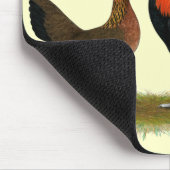 Oude Engelse spelbantams: BB Red Pair Muismat (Hoek)