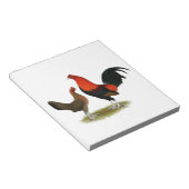 Oude Engelse spelbantams: BB Red Pair Notitieblok (Schuin)