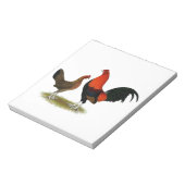 Oude Engelse spelbantams: BB Red Pair Notitieblok (Linkerzijde)