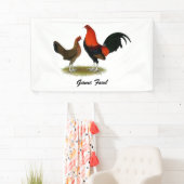 Oude Engelse spelbantams:  BB Red Pair Spandoek (Insitu)