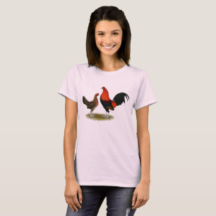Oude Engelse spelbantams: BB Red Pair T-shirt