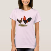 Oude Engelse spelbantams: BB Red Pair T-shirt (Voorkant)