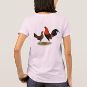 Oude Engelse spelbantams: BB Red Pair T-shirt (Achterkant)