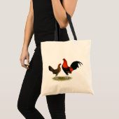 Oude Engelse spelbantams: BB Red Pair Tote Bag (Voorkant (product))