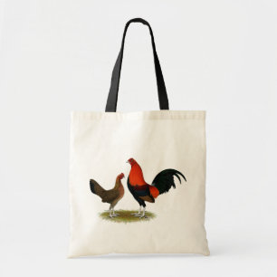 Oude Engelse spelbantams: BB Red Pair Tote Bag