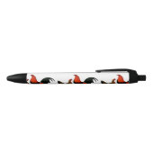 Oude Engelse spelbantams: BB Red Pair Zwarte Inkt Pen (Bovenkant)