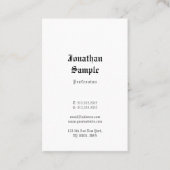 Oude Engelse tekst Nostalgische Sjabloon Cool Clas Visitekaartje (Voorkant)