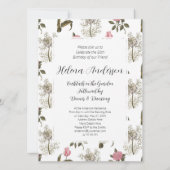 Oude Engelse tuin Floral Birthday Kaart (Achterkant)