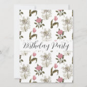 Oude Engelse tuin Floral Birthday Kaart (Voorkant)