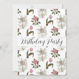 Oude Engelse tuin Floral Birthday Kaart