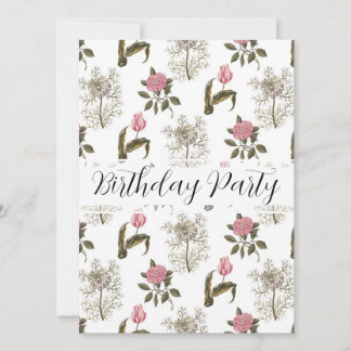 Oude Engelse tuin Floral Birthday Kaart