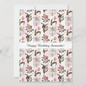 Oude Engelse tuin Floral Birthday Kaart (Achterkant)