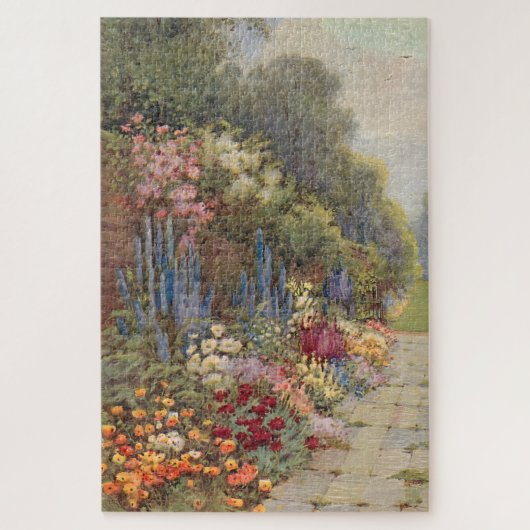 Oude Engelse tuin met stenen pad Legpuzzel (Verticaal)