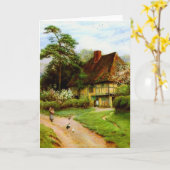 Oude Engelse Wenskaarten voor landgebruik Kaart (Gele Bloem)