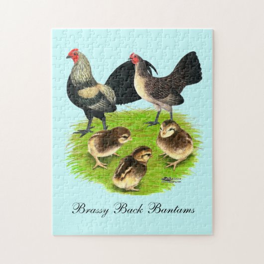 Oude Engelstalige Bantam Brassy Back Legpuzzel (Verticaal)