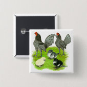 Oude Engelstalige blauw spel Vierkante Button 5,1 Cm (Voorkant /achterkant)