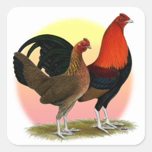 Oude Engelstalige gamenbank: BB Red Vierkante Sticker