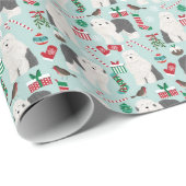 Oude Engelstalige kerstinpakpapier Cadeaupapier (Rol Hoek)