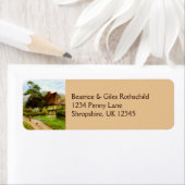 Oude Engelstalige labels voor het retouradres in E (Insitu)