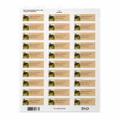 Oude Engelstalige labels voor het retouradres in E (Full Sheet)