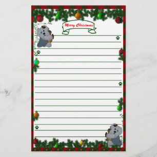 Oude Engelstalige Sheep-hond Merry Kerstmis Briefp Briefpapier