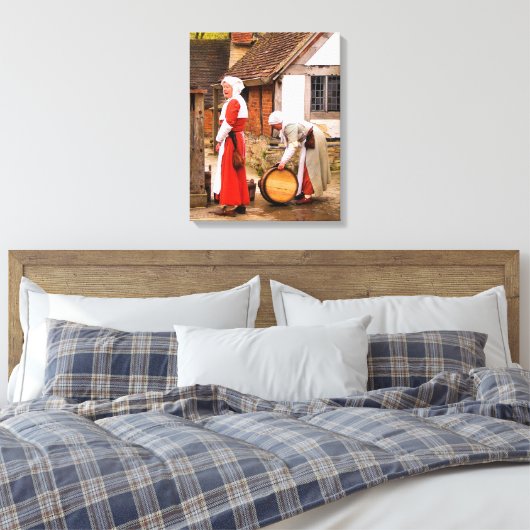 OUDE ENGLAND CANVAS AFDRUK (Insitu (Slaapkamer))