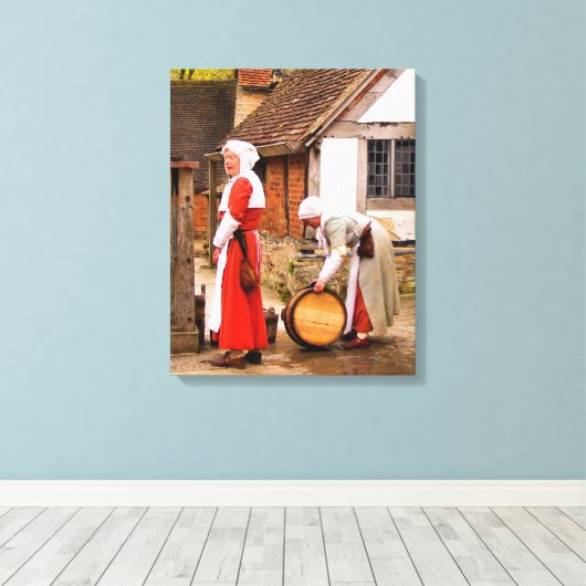 OUDE ENGLAND CANVAS AFDRUK (Insitu (Houten vloer))