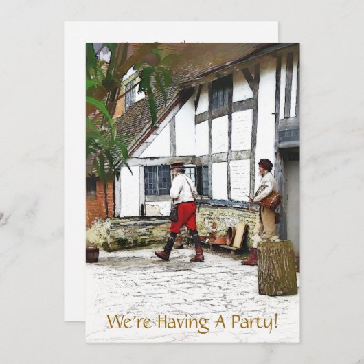 OUDE ENGLAND-INVITATIE (Voorkant / Achterkant)