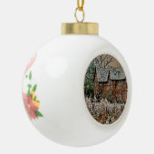 OUDE ENGLAND KERAMISCHE BAL ORNAMENT (Links)
