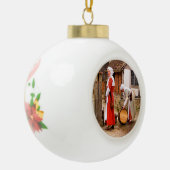 OUDE ENGLAND KERAMISCHE BAL ORNAMENT (Links)
