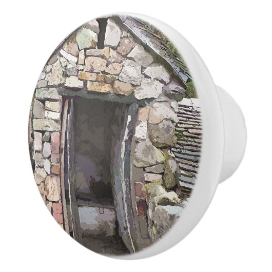 OUDE ENGLAND KERAMISCHE KNOP (Rechts)