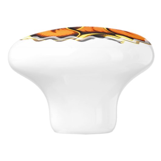 OUDE ENGLAND KERAMISCHE KNOP (Zijkant)