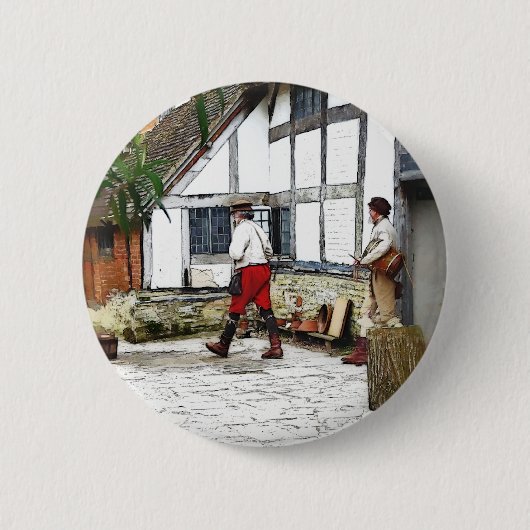 OUDE ENGLAND RONDE BUTTON 5,7 CM (Voorkant)