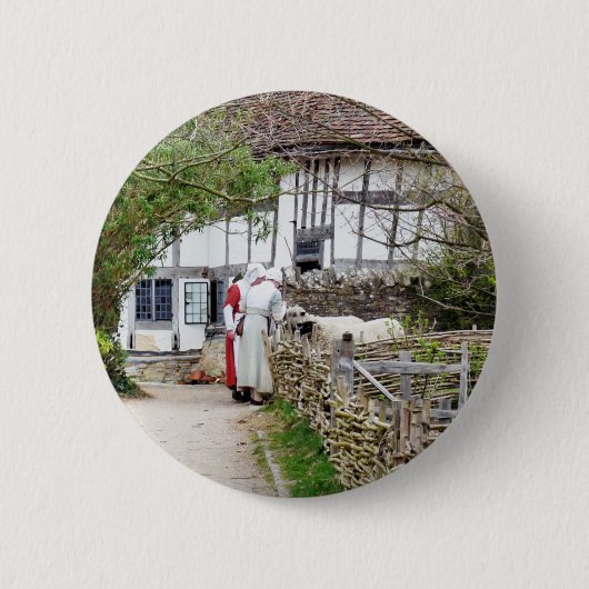 OUDE ENGLAND RONDE BUTTON 5,7 CM (Voorkant)